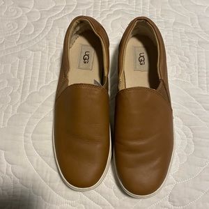 UGG leather slip on shoes.